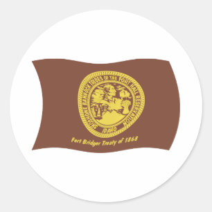 Redondo Adesivo de bandeira das tribos Shoshone Bannock