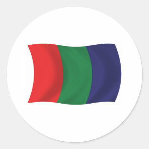 Redondo Adesivo de Bandeira de Marte