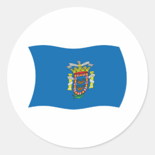 Redondo Adesivo de Bandeira de Melilla