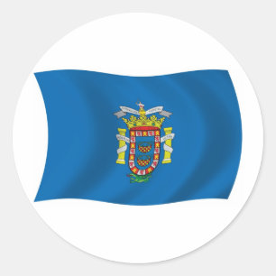 Redondo Adesivo de Bandeira de Melilla