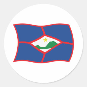 Redondo Adesivo de Bandeira de Sint Eustatius