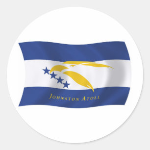 Redondo Adesivo de Bandeira do Atol Johnston