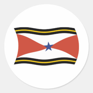 Redondo Adesivo de bandeira do povo Akha
