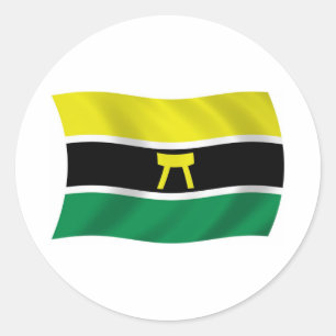 Redondo Adesivo de bandeira do povo Ashanti