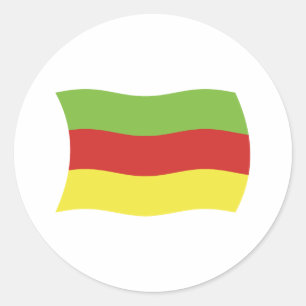Redondo Adesivo de bandeira do povo Bodos