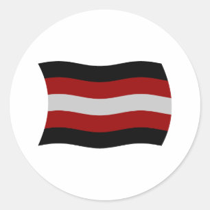 Redondo Adesivo de Bandeira do Satanismo