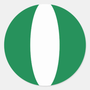 Redondo Adesivo de bandeira olho de peixe da Nigéria
