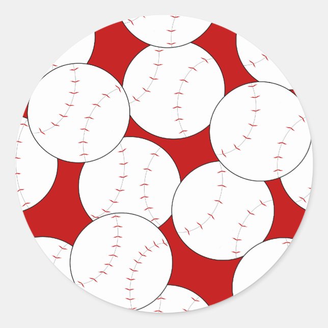 Redondo Adesivo de baseball (Frente)