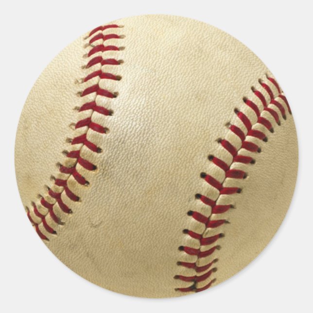 Redondo adesivo de baseball (Frente)