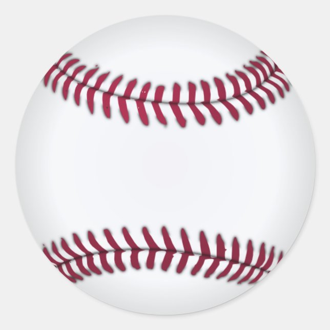 Redondo Adesivo de baseball (Frente)