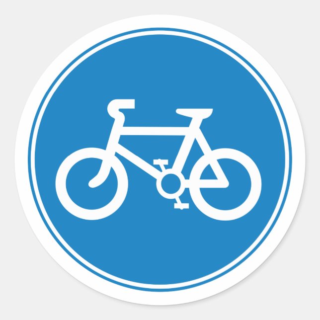 Redondo Adesivo de bicicleta azul (Frente)