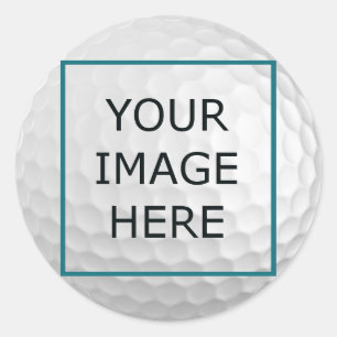 Redondo Adesivo de Bola de Golfe - Com Logotipo