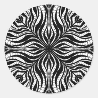 Redondo Adesivo de Bolinhas Preto e Branco