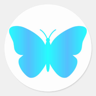 Redondo Adesivo de Borboleta Azul Gradiente