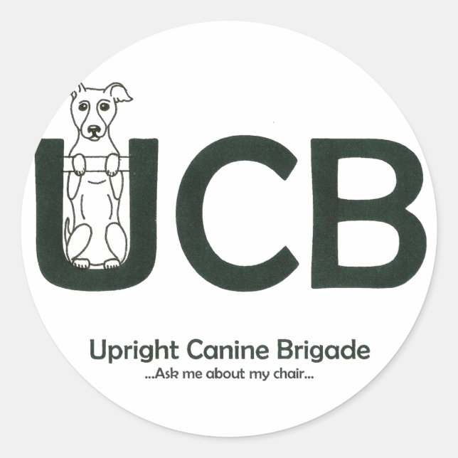 Redondo Adesivo de Brigada Canina em Direita (Frente)