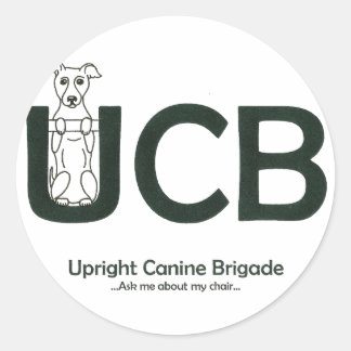 Redondo Adesivo de Brigada Canina em Direita