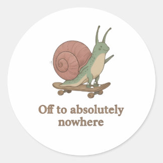 Redondo Adesivo de Caracol Engraçado – Adesivo de Animal E