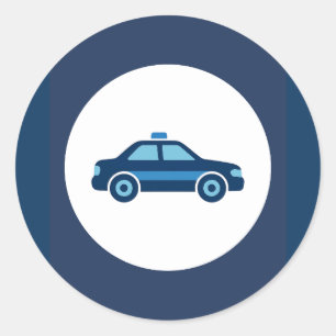 Redondo Adesivo de carro da lei da linha azul fina para ap