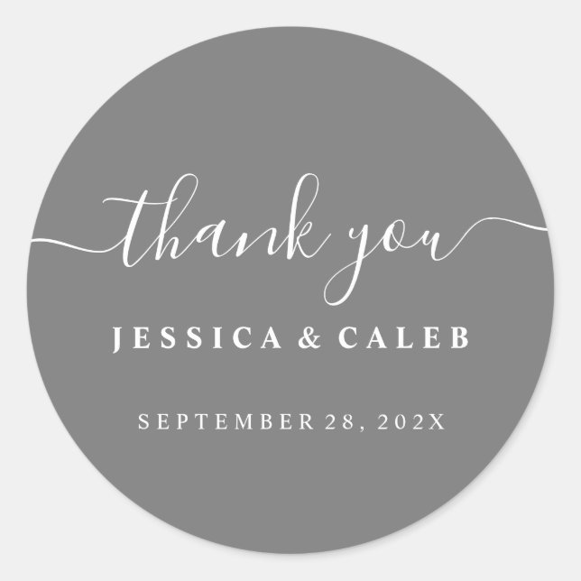 Redondo Adesivo de Casal Agradecido - Adicione Sua Cor (Frente)