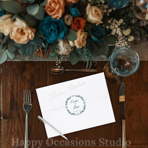 Redondo Adesivo de casamento de argila mexicano – Papel Pi