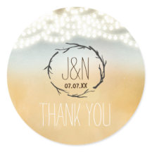 Adesivo de casamento de luzes de cordão de guirlan