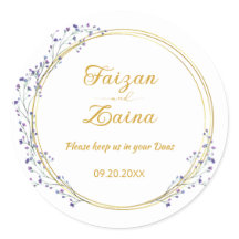 Adesivo de Casamento Islâmico de Nikkah Shaadi