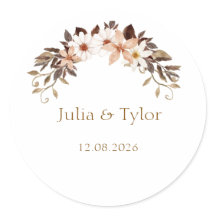 Adesivo de Cásamento Minimalista Elegante