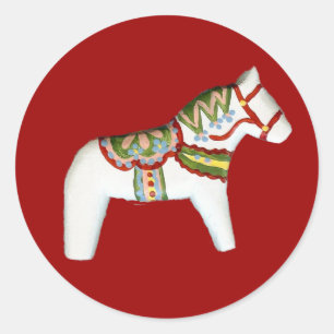 Redondo Adesivo de Cavalo Branco