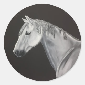 Redondo Adesivo de Cavalo Branco