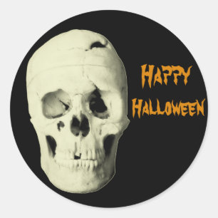 Redondo Adesivo de Caveira de Halloween
