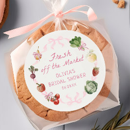 Redondo Adesivo de Chá de Noiva Fresco no Mercado