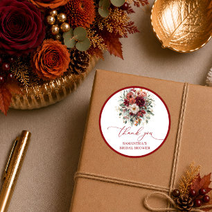 Redondo Adesivo de chá de panela boho terracota de outono