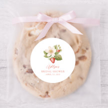 Adesivo de Chá de Panela Morango Vermelho Doce de 