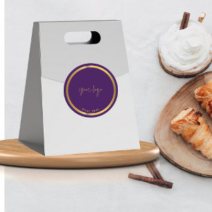 Redondo Adesivo de chocolate preto e dourado