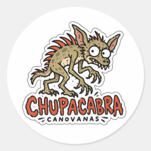 Redondo Adesivo de Chupacabra Canovanas Porto Rico Criptoz