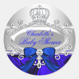 Redondo Adesivo de Chuvada de Bebê Pequeno Príncipe Azul R