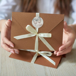 Redondo Adesivo de Chuveiro de Noiva Borboleta Bonita