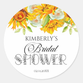 Redondo Adesivo de Chuveiro de Noiva Girassol