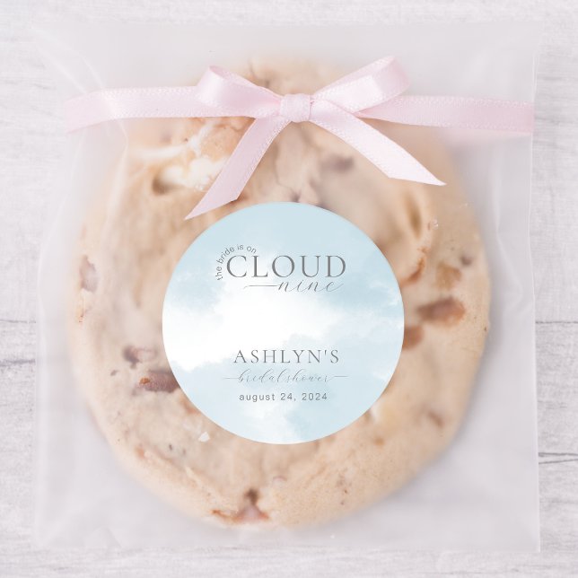Redondo Adesivo de Chuveiro de Noiva Nove Nuvens (Criador carregado)
