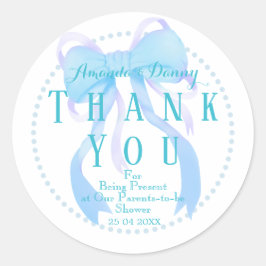 Redondo Adesivo de Chuvinha de Bebê Fita Azul