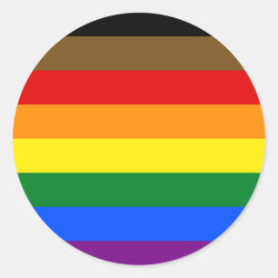 Redondo Adesivo de círculo de orgulho LGBTQ+
