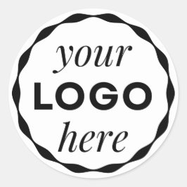 Redondo Adesivo de Círculo Recortado com Logotipo Personal