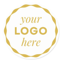 Adesivo de Círculo Recortado com Logotipo Personal