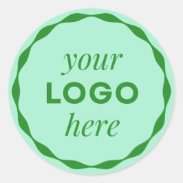 Redondo Adesivo de Círculo Riscado com Logotipo de Negócio