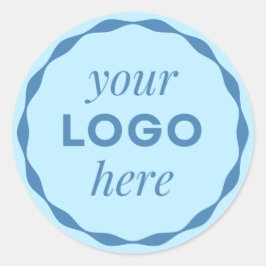Redondo Adesivo de Círculo Scalloped do Logotipo de Negóci