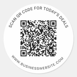 Redondo Adesivo de Código QR para Negócios Personalizado