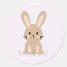 Redondo Adesivo de coelho bonito