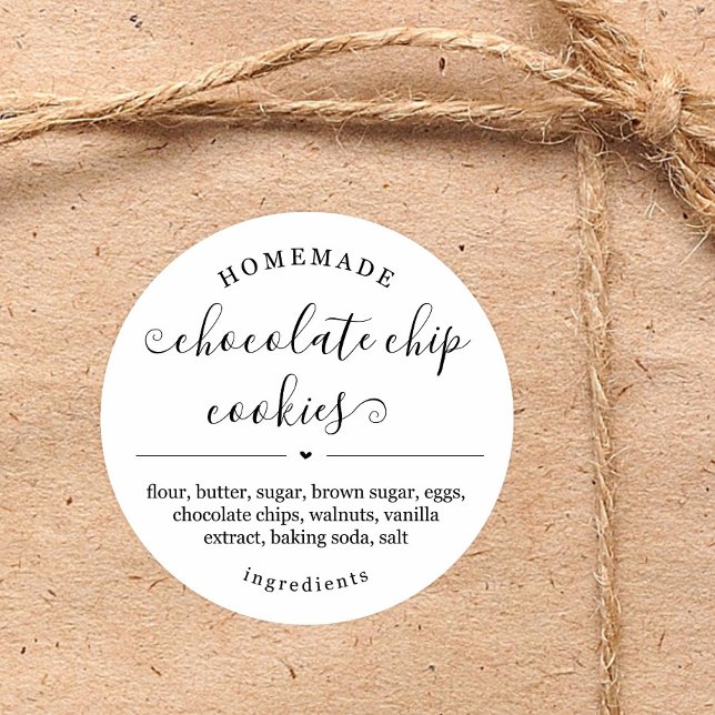 Redondo Adesivo de Comida personalizado (Criador carregado)