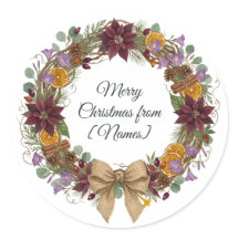 Adesivo de Coroa de Natal Tropical