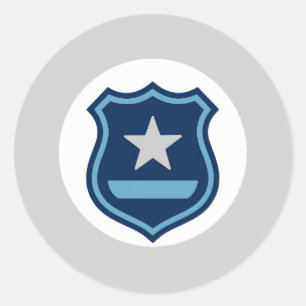 Redondo Adesivo de Crachá da Polícia